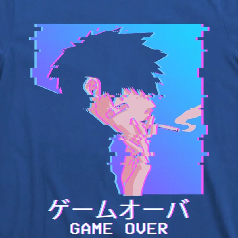 Japanese Vaporwave Aesthetic Sad Anime Game Over Lofi Cool Gift T-Shirt