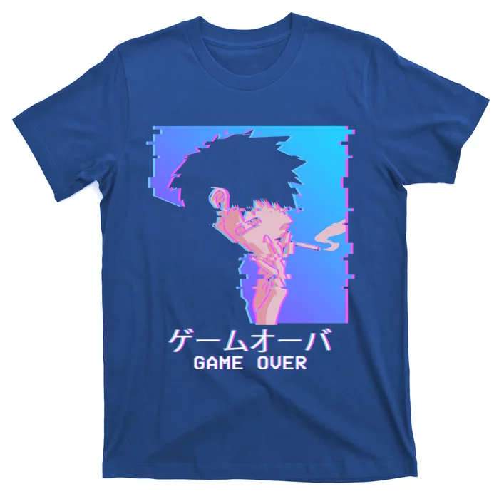 Japanese Vaporwave Aesthetic Sad Anime Game Over Lofi Cool Gift T-Shirt