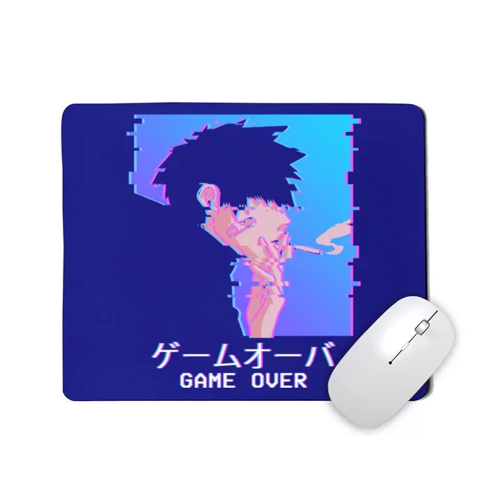 Japanese Vaporwave Aesthetic Sad Anime Game Over Lofi Cool Gift Mousepad