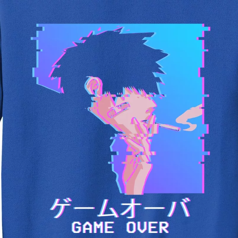 Japanese Vaporwave Aesthetic Sad Anime Game Over Lofi Cool Gift Tall Sweatshirt