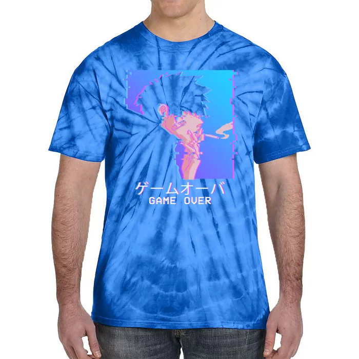 Japanese Vaporwave Aesthetic Sad Anime Game Over Lofi Cool Gift Tie-Dye T-Shirt