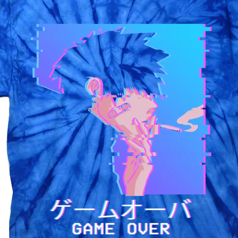 Japanese Vaporwave Aesthetic Sad Anime Game Over Lofi Cool Gift Tie-Dye T-Shirt