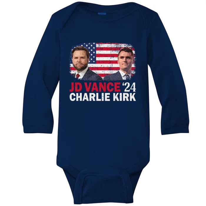 Jd Vance And Charlie Kirk Baby Long Sleeve Bodysuit