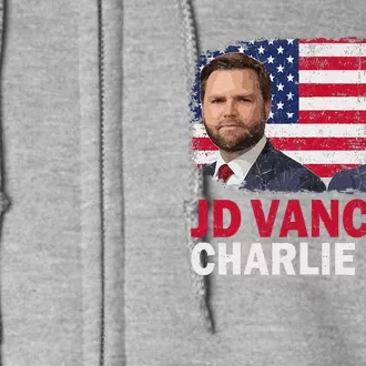 Jd Vance And Charlie Kirk Full Zip Hoodie