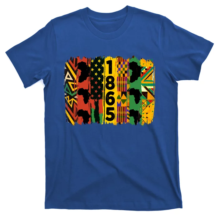 Junenth Vibes Black History Junenth 1865 Flag Cool Gift T-Shirt