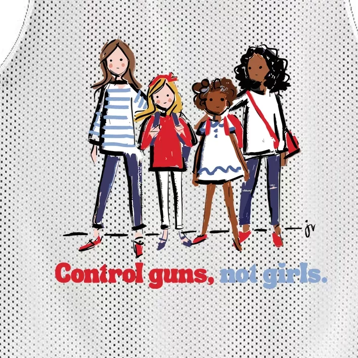 Jennifer Vallez Control Guns Not Girl Mesh Reversible Basketball Jersey Tank