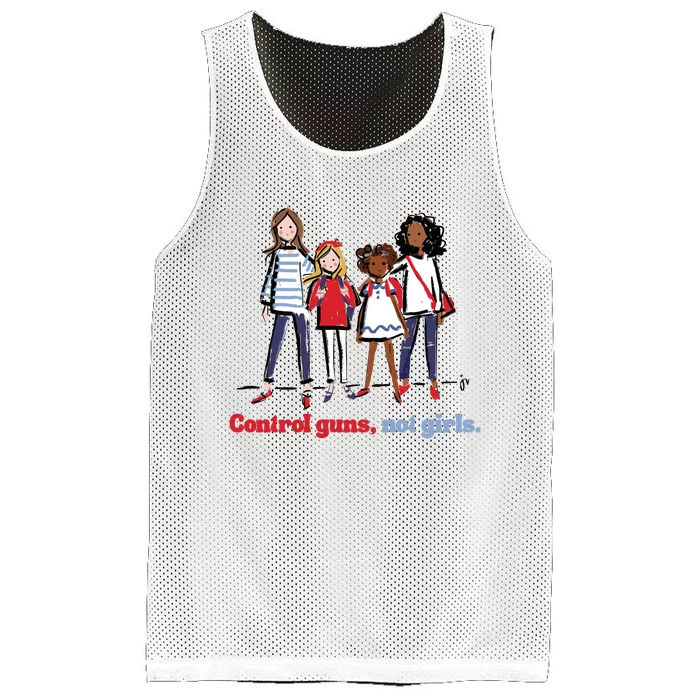 Jennifer Vallez Control Guns Not Girl Mesh Reversible Basketball Jersey Tank