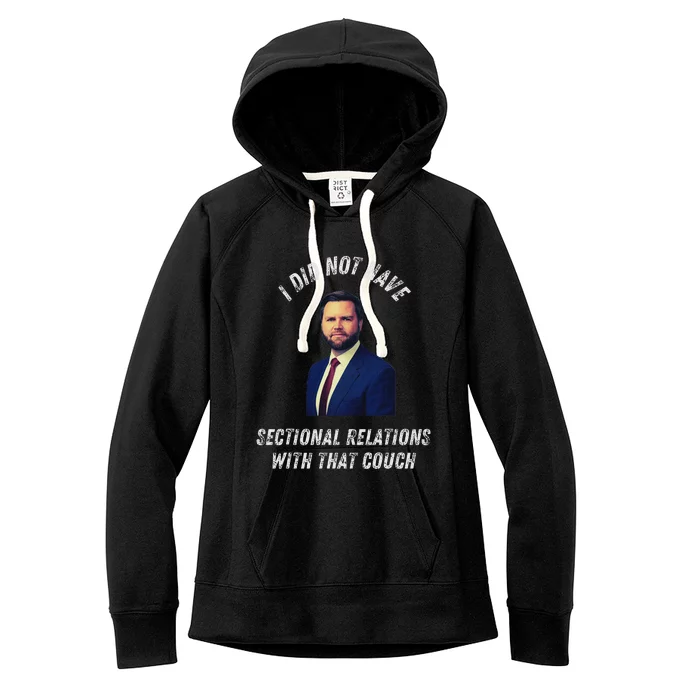 Jd Vance Couch I Did Not Have Sectional Relations Funny Meme Women's Fleece Hoodie