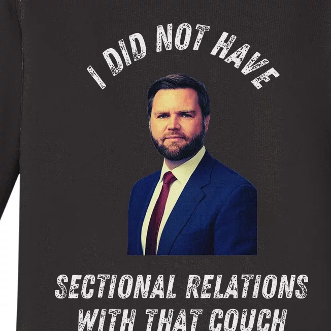 Jd Vance Couch I Did Not Have Sectional Relations Funny Meme Baby Long Sleeve Bodysuit