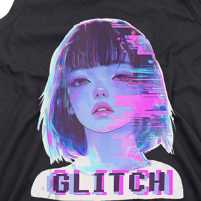 Japanese Vaporwave Edgy Sad Glitch Anime Aesthetic Tank Top