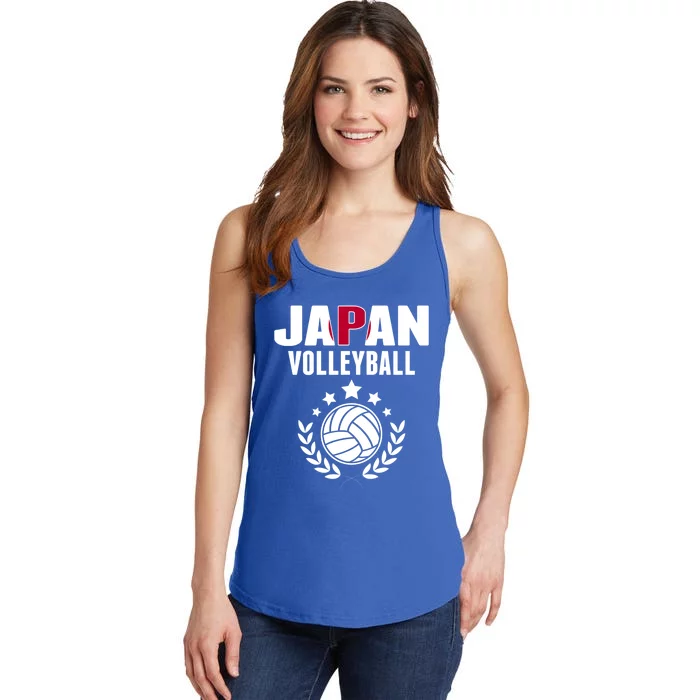 Japan Volleyball Fans Jersey Cute Gift Japanese Flag Sport Lovers Gift Ladies Essential Tank