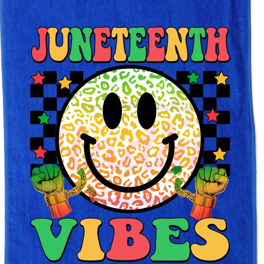 Junenth Vibes Freedom Day 1865 Black History Month Groovy Gift Platinum Collection Golf Towel