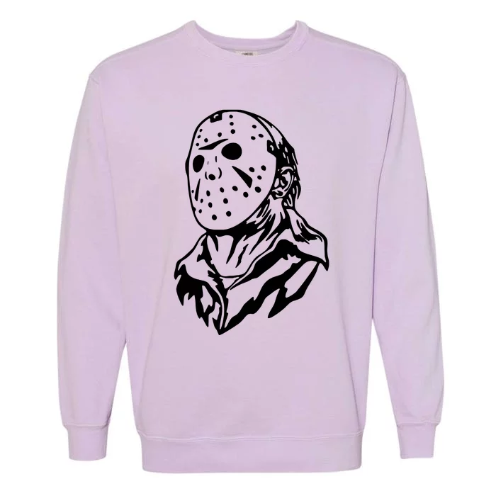 Jason Voorhees Halloween Mask Garment-Dyed Sweatshirt