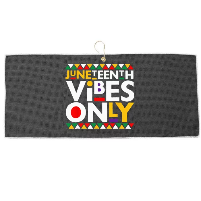 Juneteenth Vibes Only 1865 African American Large Microfiber Waffle Golf Towel