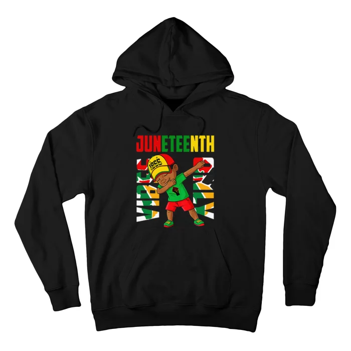 Juneteenth Vibes Only African Dabbing Black Boy Freedom Hoodie