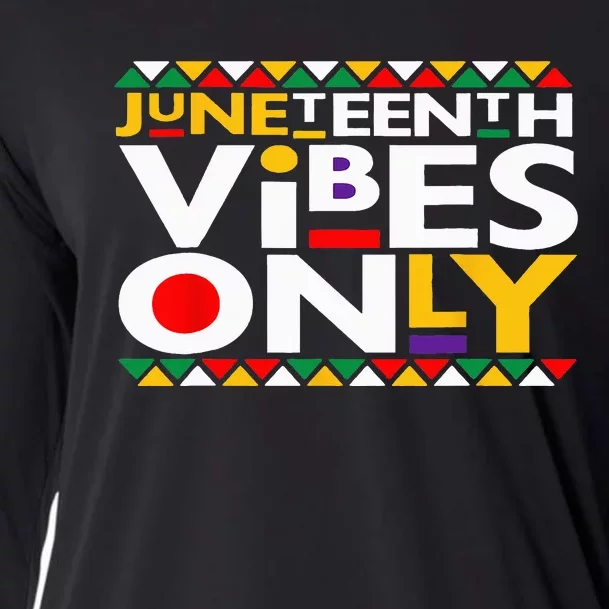 Juneteenth Vibes Only 1865 African American Cooling Performance Long Sleeve Crew