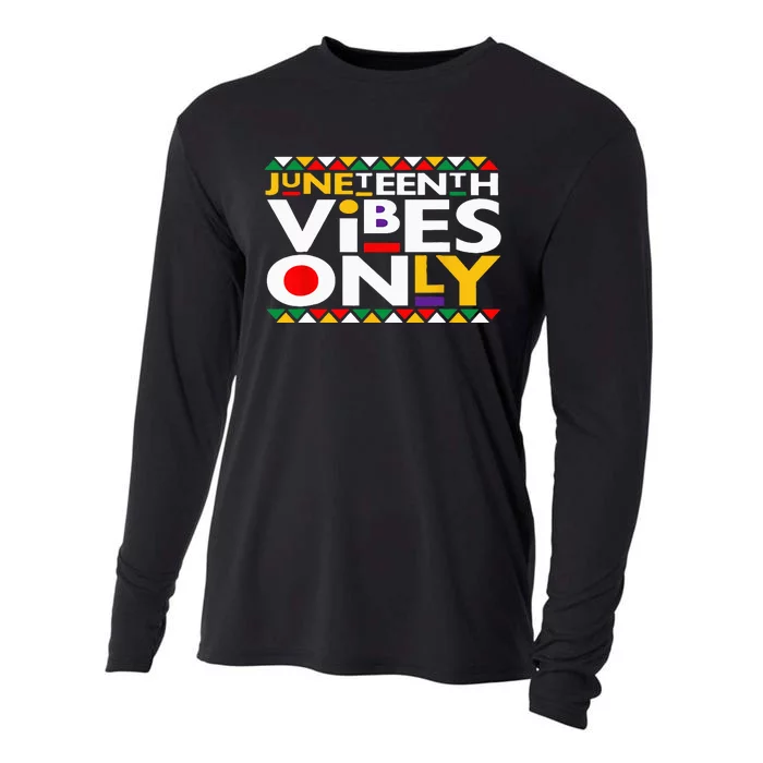 Juneteenth Vibes Only 1865 African American Cooling Performance Long Sleeve Crew