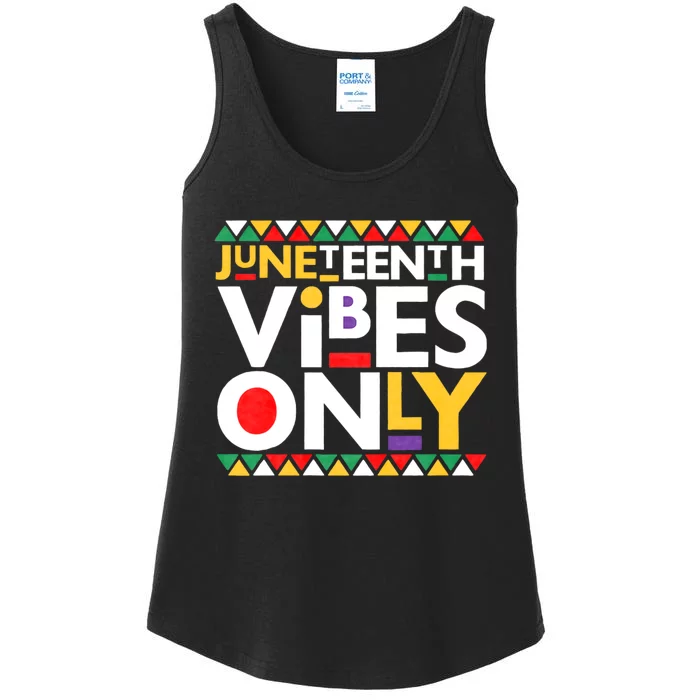 Juneteenth Vibes Only 1865 African American Ladies Essential Tank