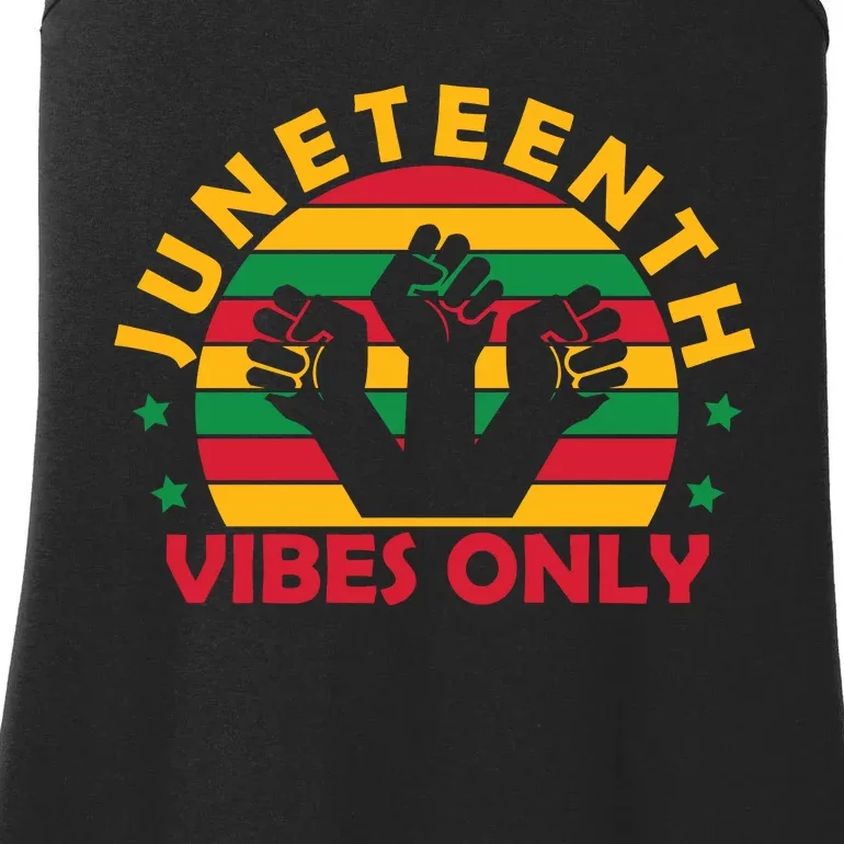 Juneteenth Vibes Only Ladies Essential Tank