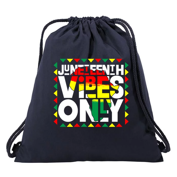 Juneteenth Vibes Only Celebrate Juneteenth Map Of Africa Gift Drawstring Bag