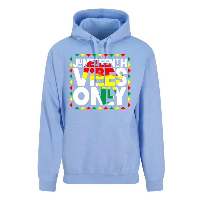 Juneteenth Vibes Only Celebrate Juneteenth Map Of Africa Gift Unisex Surf Hoodie