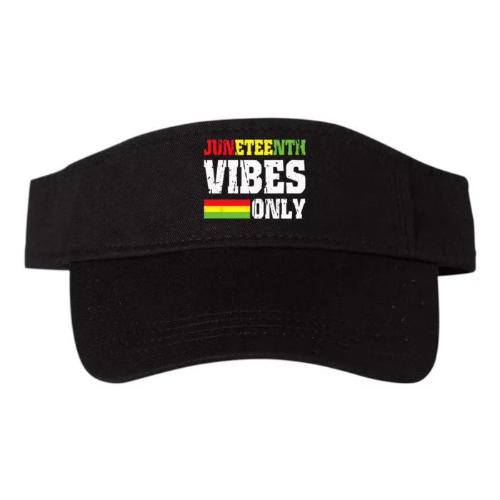 JUNETEENTH VIBES ONLY June 19 1865 Celebrate Black History Valucap Bio-Washed Visor