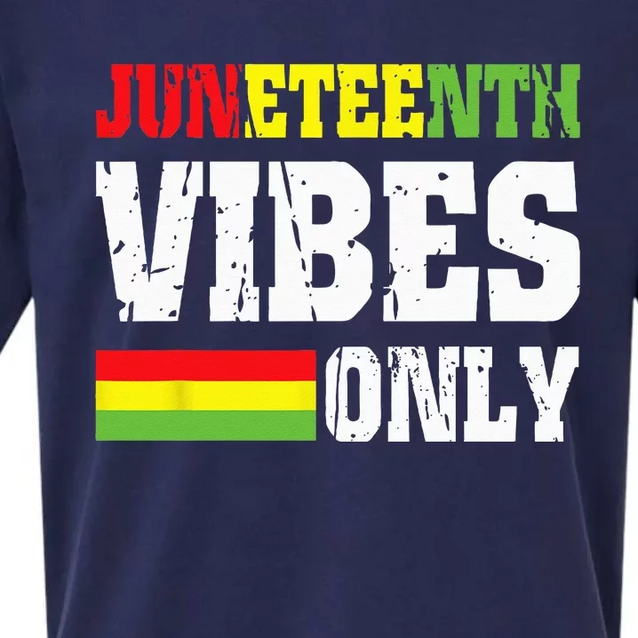 JUNETEENTH VIBES ONLY June 19 1865 Celebrate Black History Sueded Cloud Jersey T-Shirt