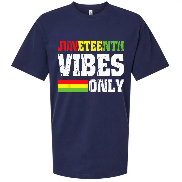 JUNETEENTH VIBES ONLY June 19 1865 Celebrate Black History Sueded Cloud Jersey T-Shirt