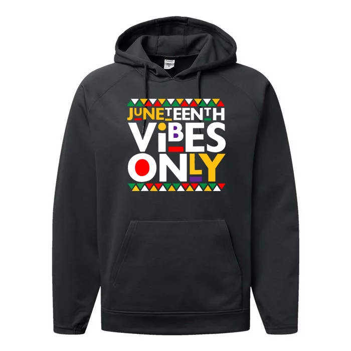 Juneteenth Vibes Only 1865 African American Women Performance Fleece Hoodie