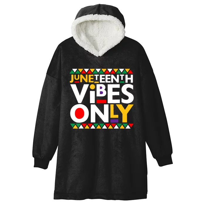 Juneteenth Vibes Only 1865 African American Women Hooded Wearable Blanket