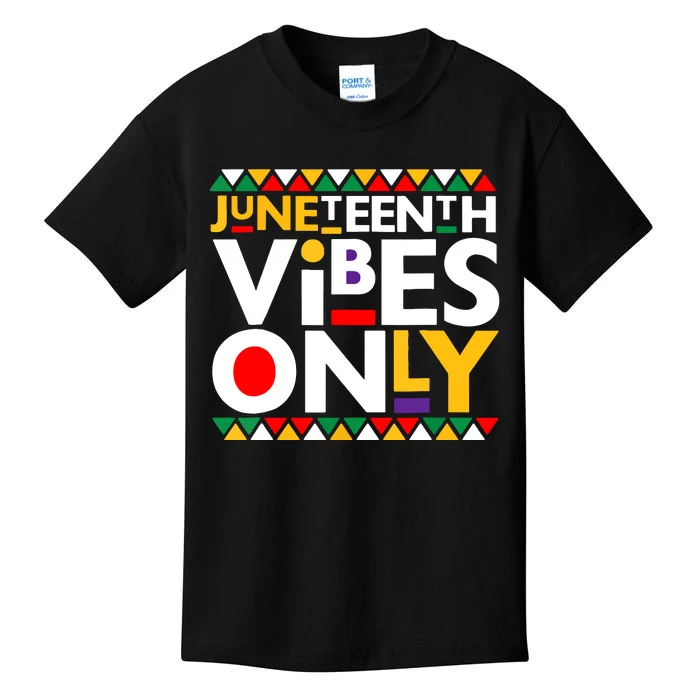 Juneteenth Vibes Only 1865 African American Women Kids T-Shirt