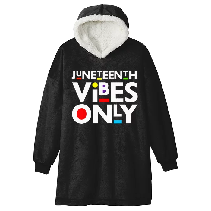 Junenth Vibes Only Melanin Black Men Women Kids Boy Hooded Wearable Blanket