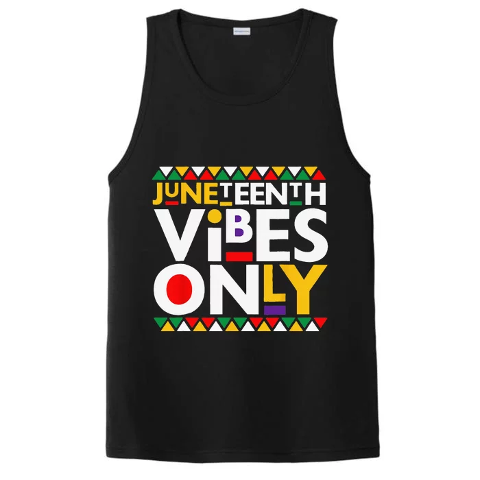 Juneteenth Vibes Only 1865 African American Performance Tank