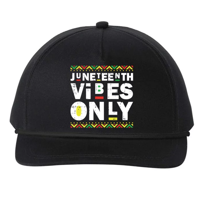 Junenth Vibes Only Black History Blm African American Cool Gift Snapback Five-Panel Rope Hat