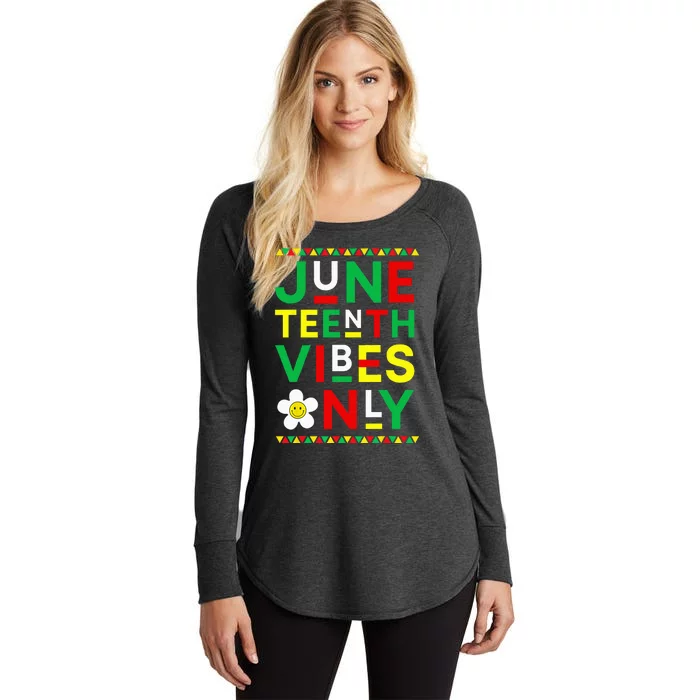 Juneteenth Vibes Only Freedom Independence Day Juneteenth Women's Perfect Tri Tunic Long Sleeve Shirt