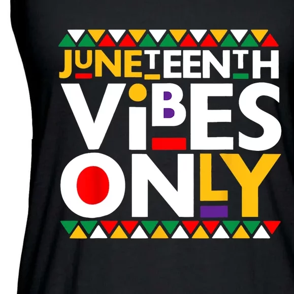 Juneteenth Vibes Only 1865 African American Men Women Ladies Essential Flowy Tank