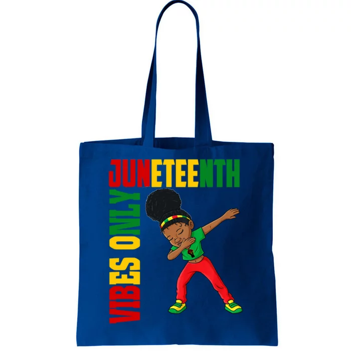 Juneteenth Vibes Only African Dabbing Black Freedom Gift Tote Bag