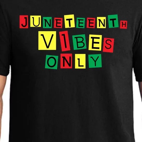 Juneteenth Vibes Only Black African America Independence Day Gift Pajama Set