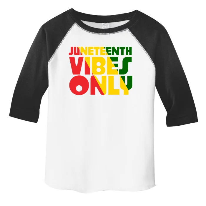 Juneteenth Vibes Only African America Flag Indepedence Day Gift Toddler Fine Jersey T-Shirt