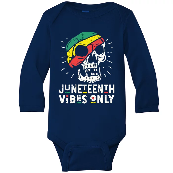 Junenth Vibes Only Black History Blm African American Gift Baby Long Sleeve Bodysuit