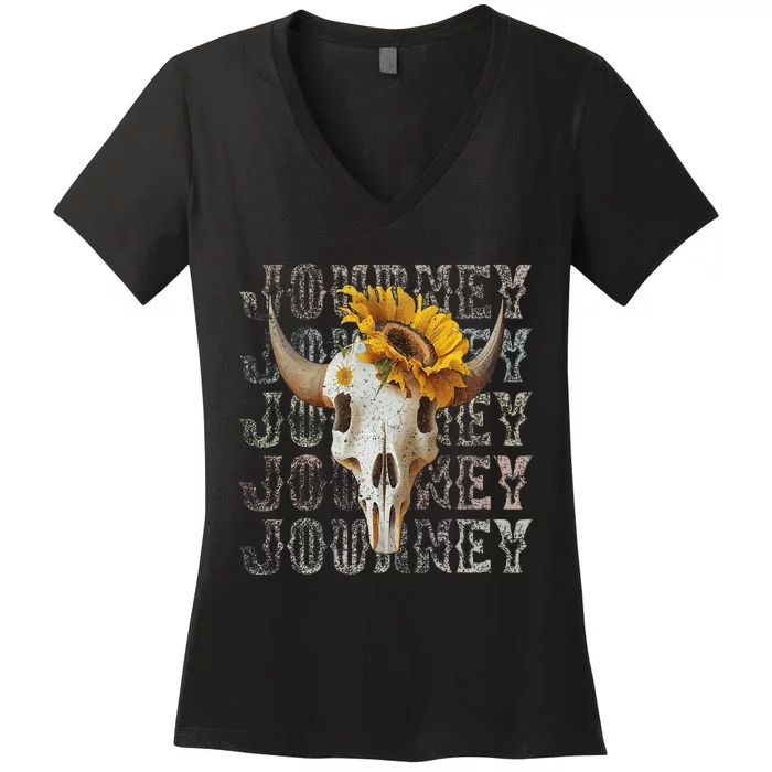 Journey Vintage Retro For Kids Women Men Women's V-Neck T-Shirt