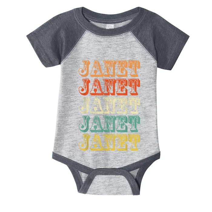 Janet Vintage Retro Infant Baby Jersey Bodysuit