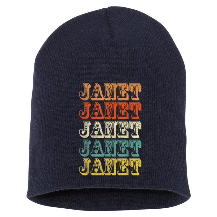 Janet Vintage Retro Short Acrylic Beanie