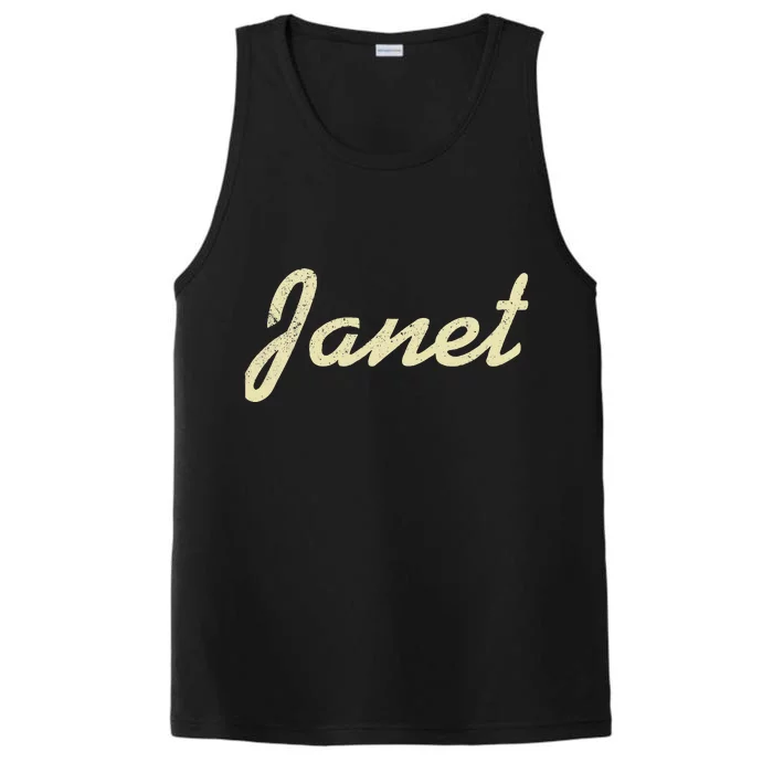 Janet Vintage Retro Performance Tank