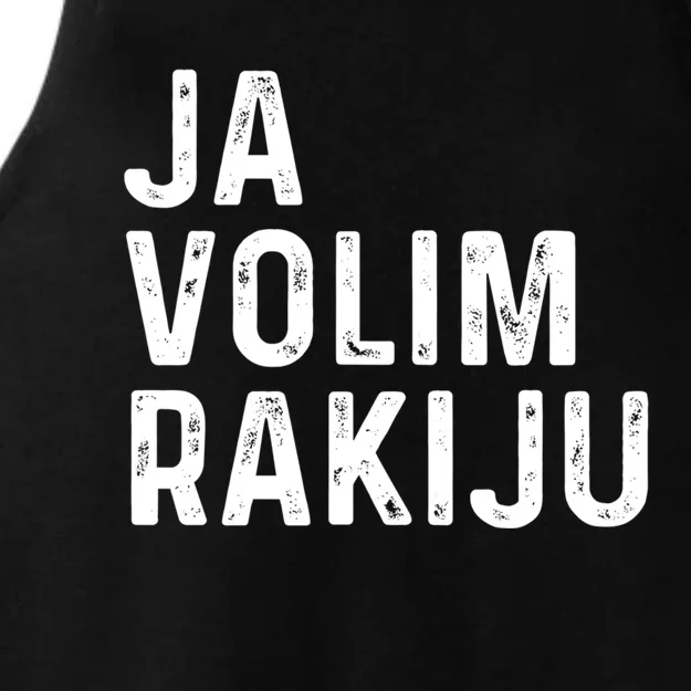 Ja Volim Rakiju Great Gift Funny Croatian Booze Saying Gift Ladies Tri-Blend Wicking Tank