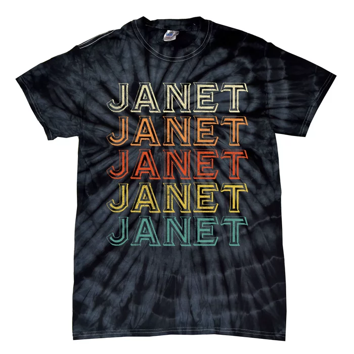 Janet Vintage Retro For Women Men Tie-Dye T-Shirt