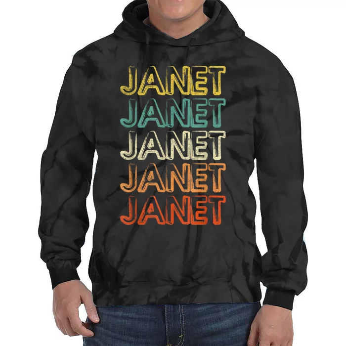 Janet Vintage Retro Tie Dye Hoodie