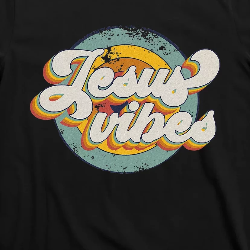 Jesus Vibes Retro Christian Easter Day Religious T-Shirt