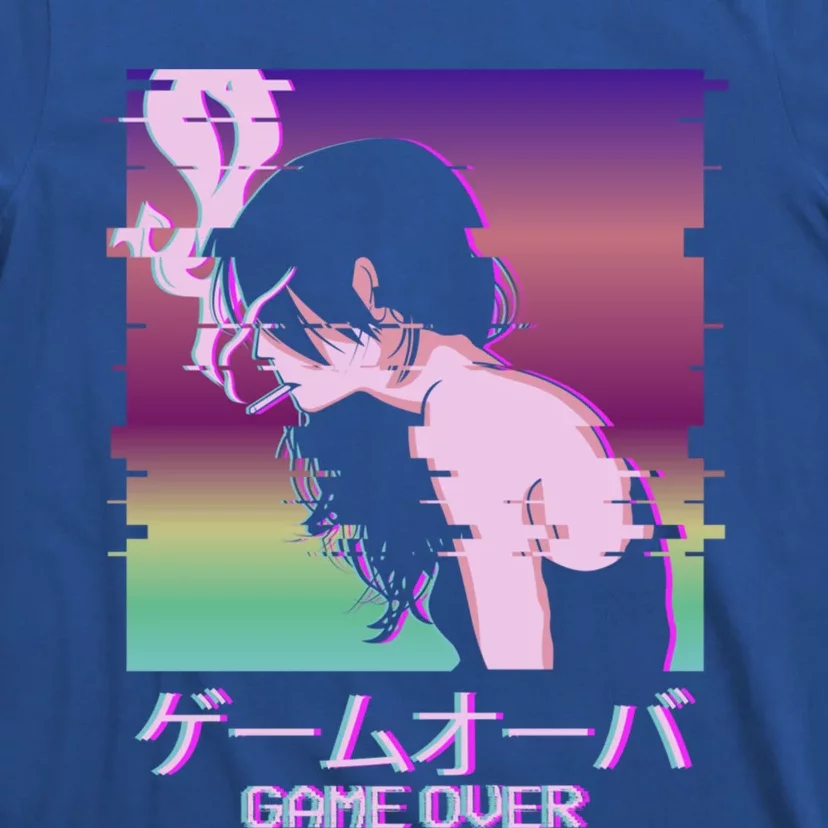 Japanese Vaporwave Sad Anime Game Over Indie Aesthetic Gift T-Shirt