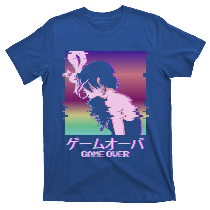 Japanese Vaporwave Sad Anime Game Over Indie Aesthetic Gift T-Shirt